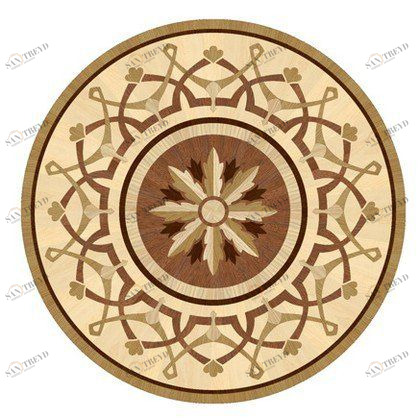 Художественный паркет Da Vinci Розетка 26-057 Дуб Селект (Гладкая) х1000диаметр мм 260090057