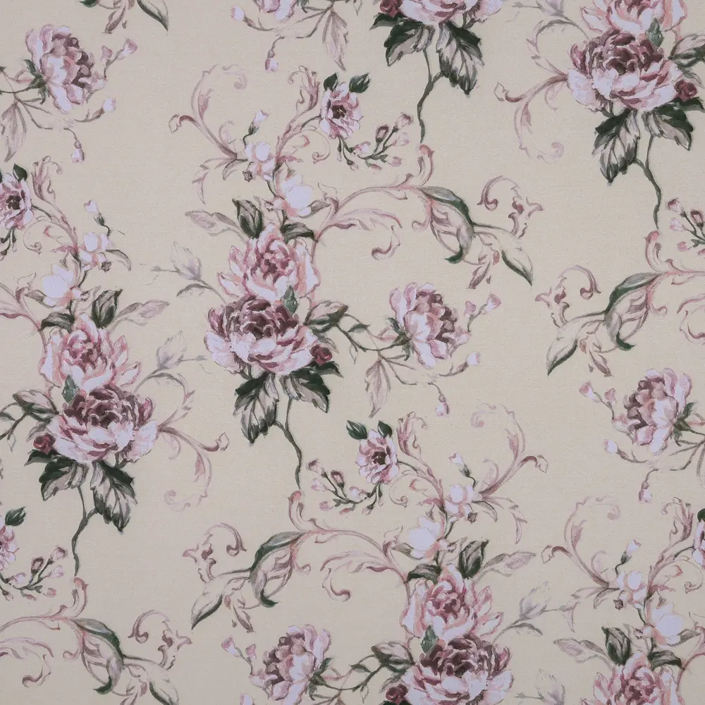 Штора на ленте «Розы» 200х260 см полиэстер цвет бежевый SEASONS STLM-2093532 - Вид №1