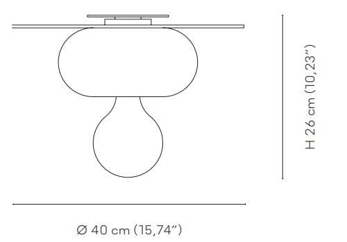 Потолочный светильник из дутого стекла VENINI Флоренция ARCH-00017122 - Вид №1
