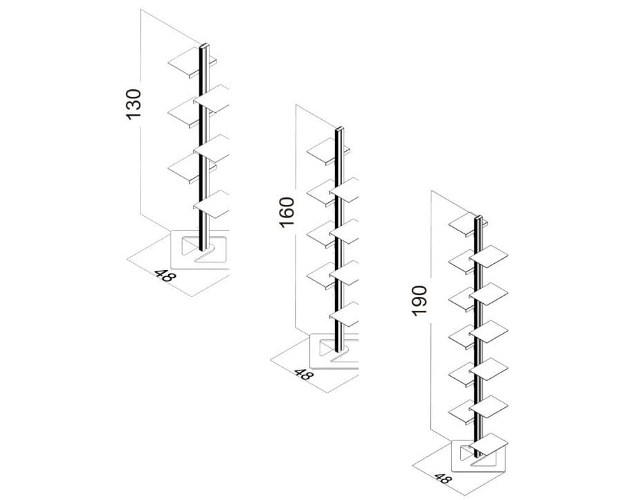 Книжный шкаф / держатель для банок из листового металла STUDIO T InUno ARCH-00132535 - Вид №6