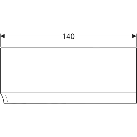 554.821.01.1 Передняя обшивка Geberit Renova для асимметричной ванны, левая Geberit  - Вид №10
