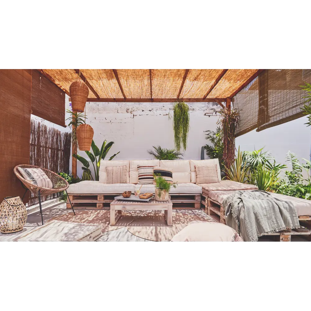 Кресло садовое Acapulco 69x80x73 см сталь/искусственный ротанг бежевый Santreyd STLM-2056038 - Вид №15