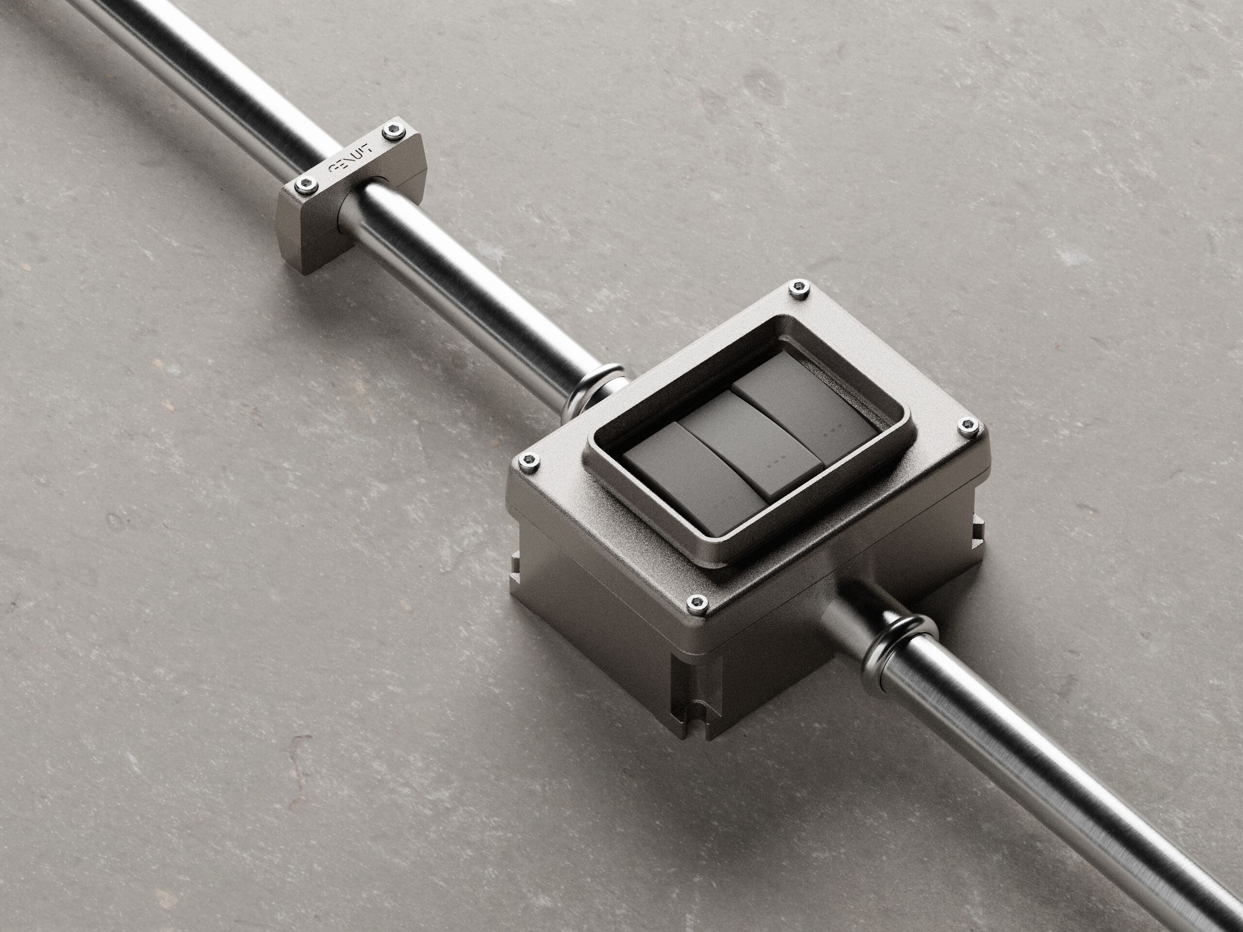 Коробка для электрической системы из натурального алюминия Genuit Silver ARCH-00114256