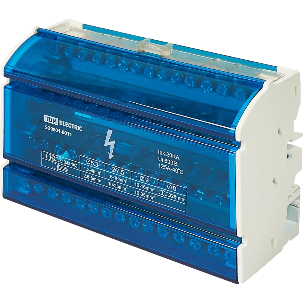 Шина нулевая TDM Electric 4x15 групп для DIN-рейки 84399595 STLM-0049362