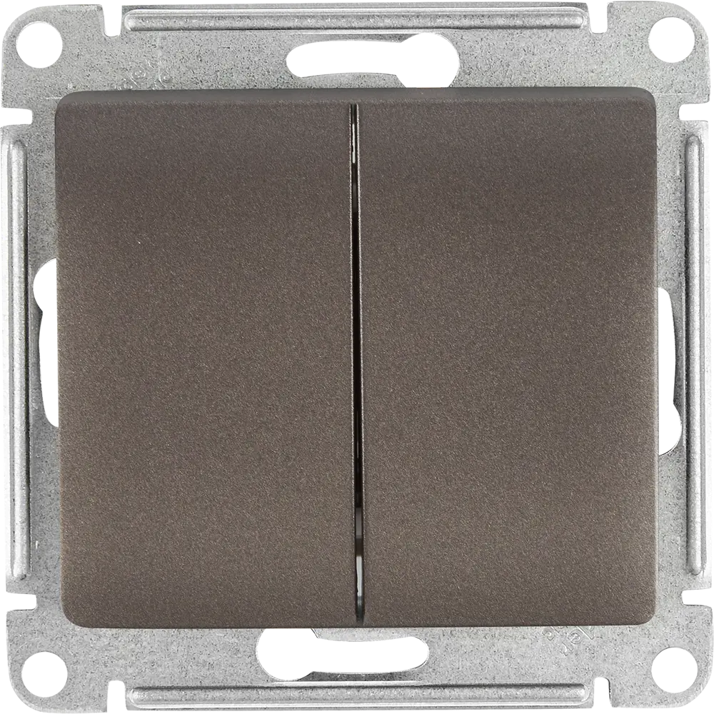 Schneider Electric Glossa — двухклавишный выключатель для скрытого монтажа 84730732 STLM-0054171