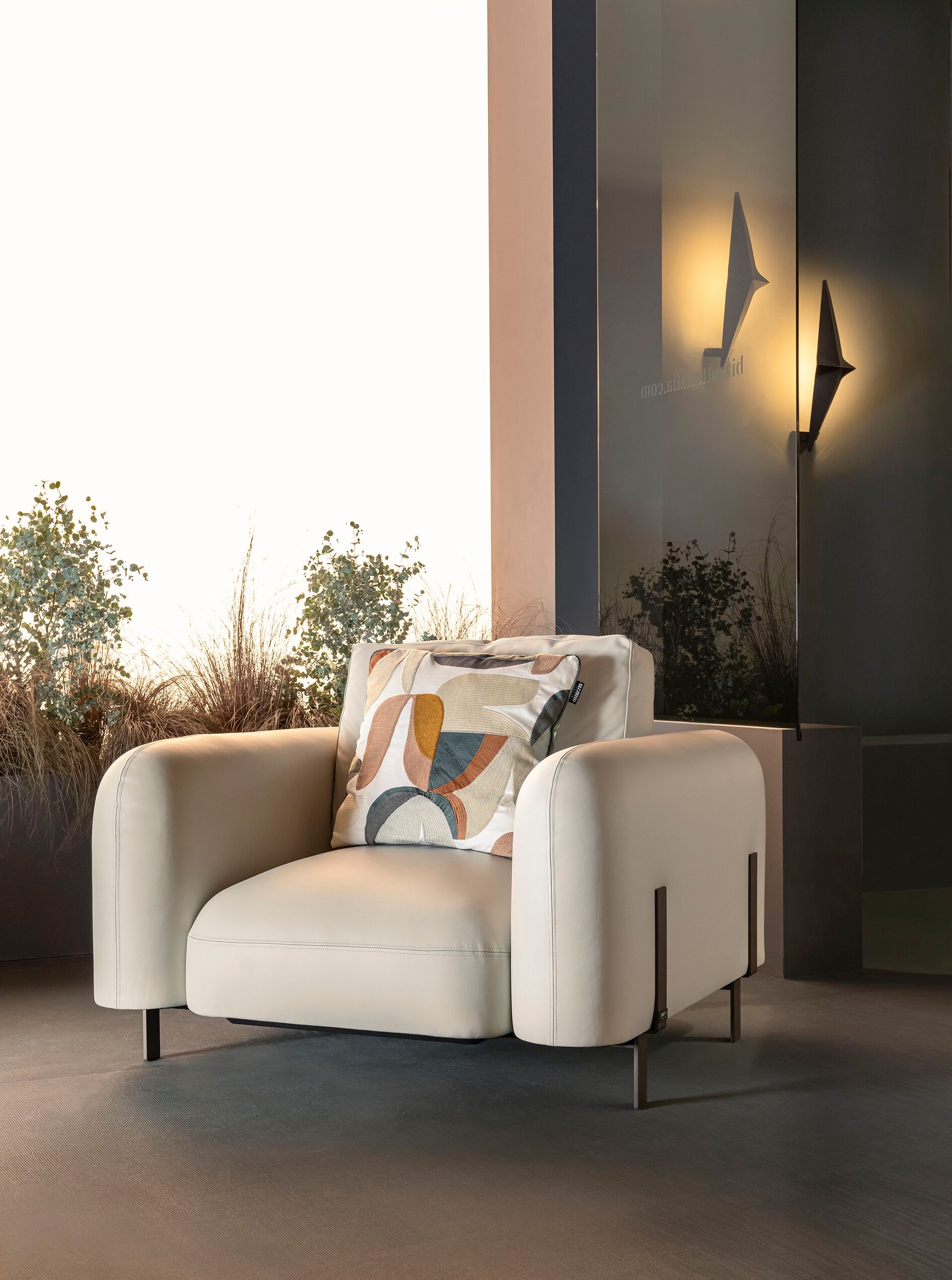 Кожаное кресло с подлокотниками Bizzotto Italia Нара ARCH-00051742 - Вид №1