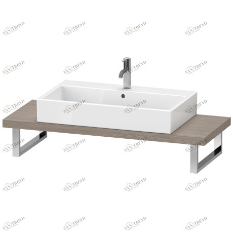LC100C03131 Консоль для накладной и встраиваемой сверху раковины компакт, Толщина консоли 45 мм L-Cube #LC100C 480 мм Сосна серебристая, декор Duravit