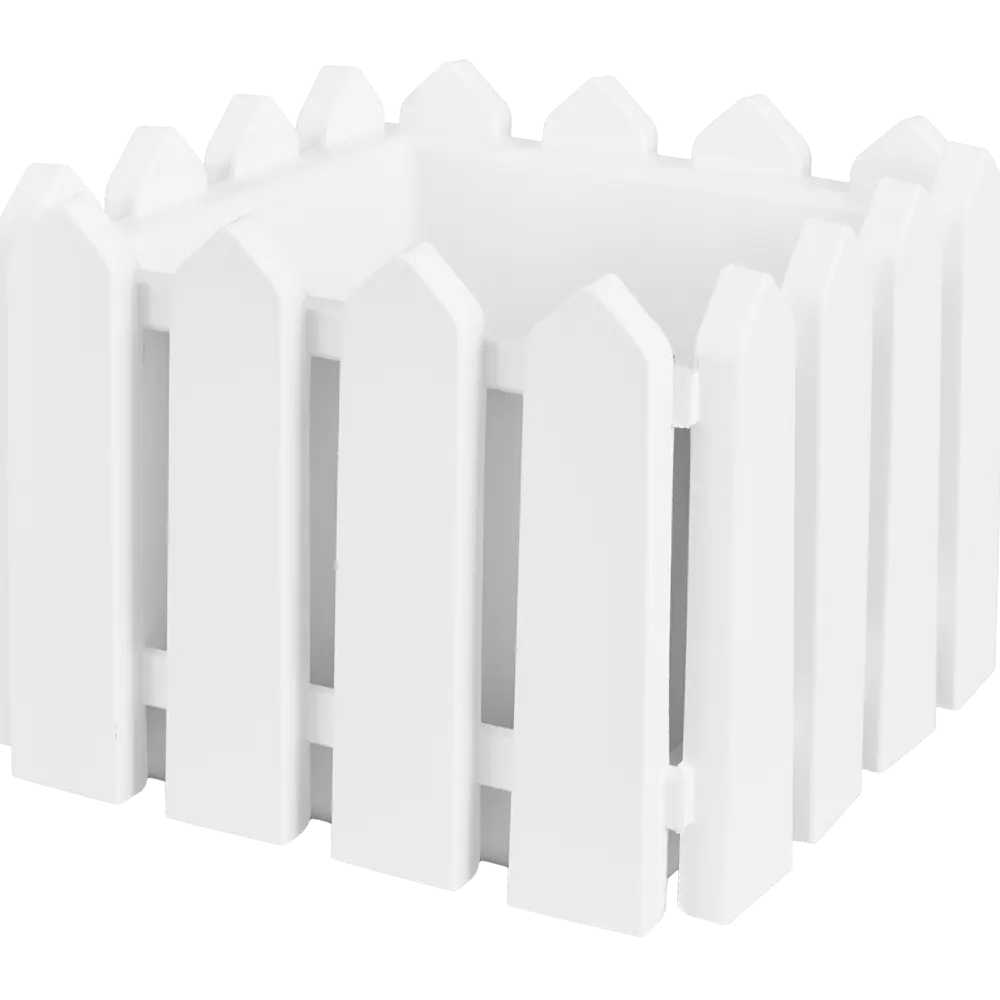 Кашпо для цветов Лардо 19x15x19 см v2.5 л пластик белый Santreyd Без серии STLM-2072700