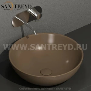 430388 Накладная раковина на столешницу  круглая Kerasan Nolita