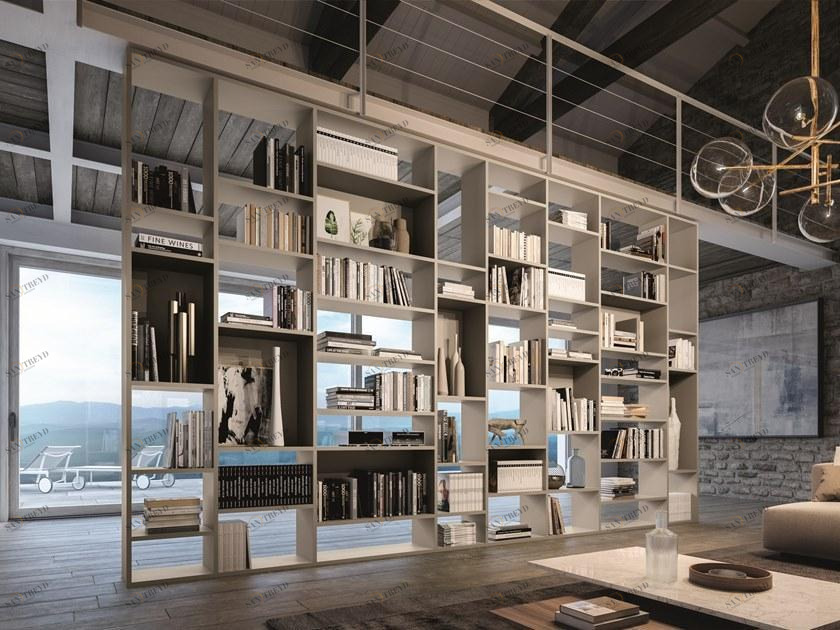 Composit Книжный шкаф-разделитель из лакированной древесины Day system sun-id-1444069