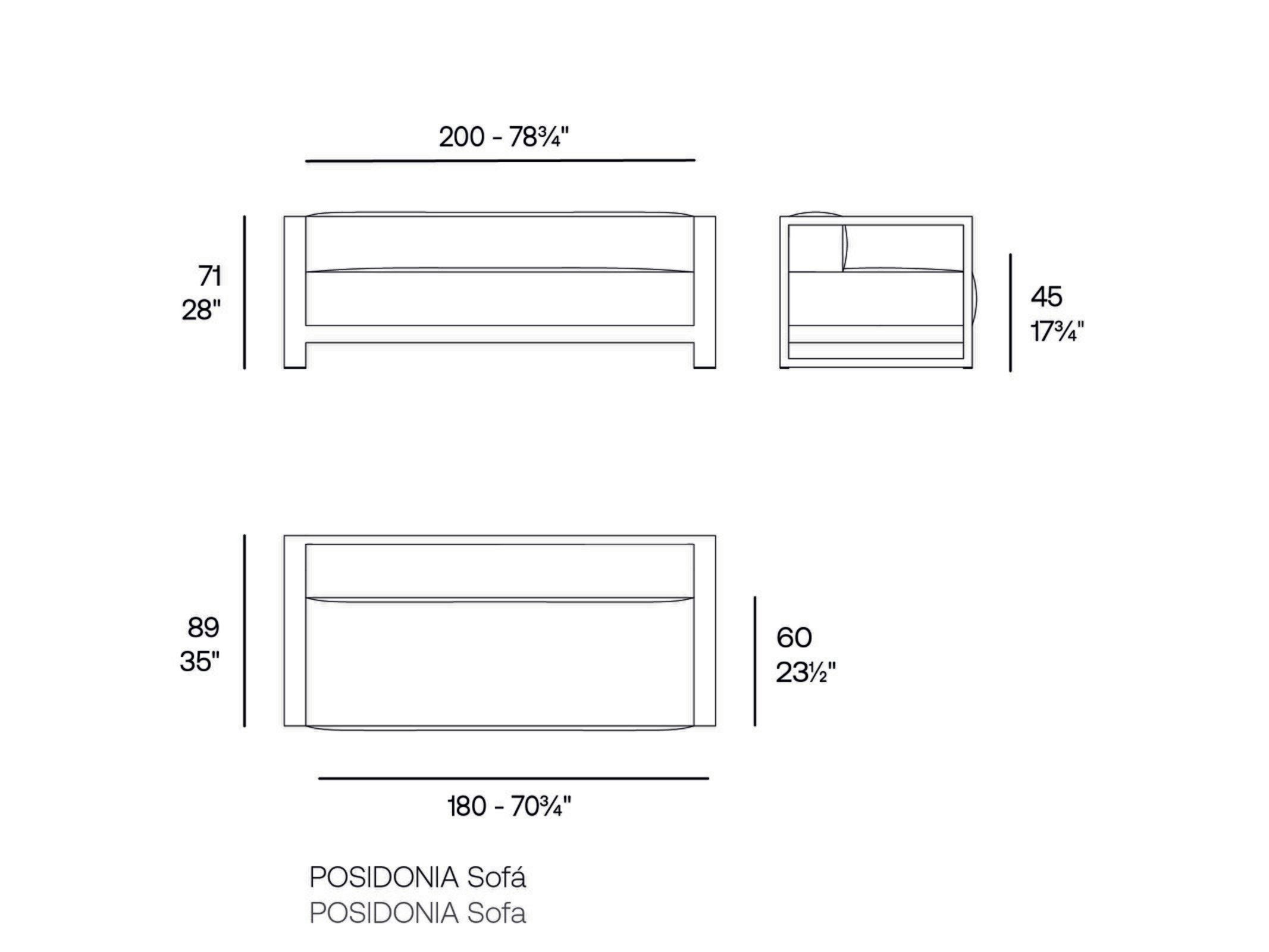 3-местный тканевый садовый диван Vondom Posidonia ARCH-00121844 - Вид №2