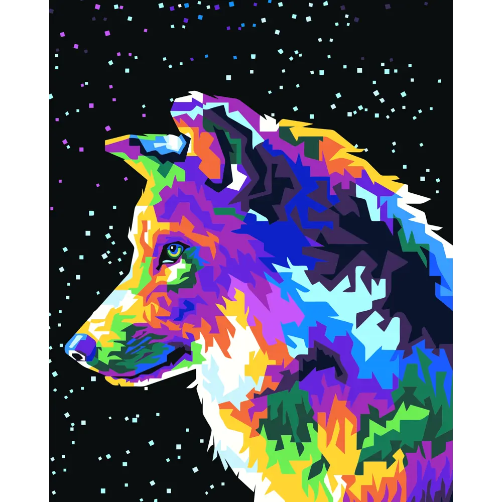 Картина по номерам Лайка в снегу 40х50 см FBRUSH STLM-2210059