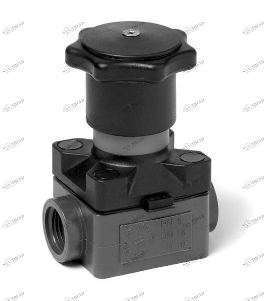 SANIT 73407931063 Мембранный клапан, PVC-U, резьбовое гнездо 