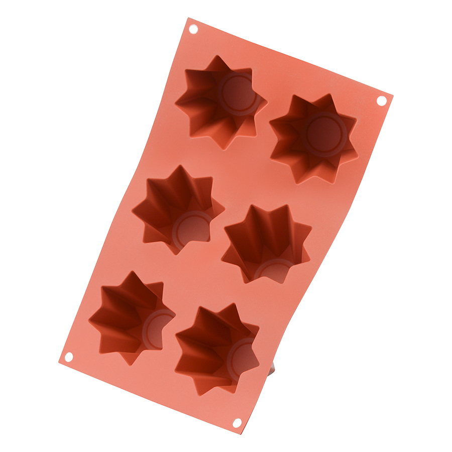 26.100.63.0065 Форма для приготовления пирожных mini pandoro силиконовая Silikomart  - Вид №6