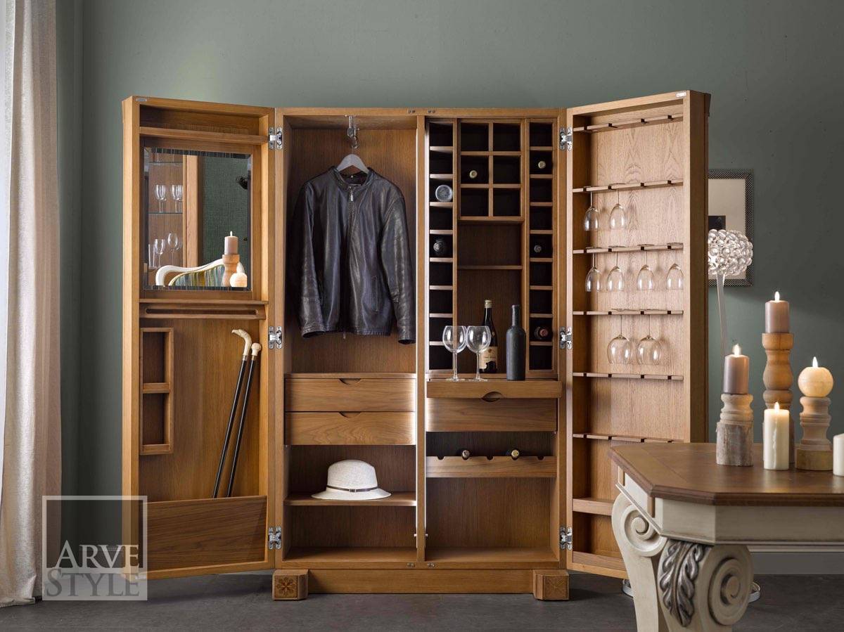 Деревянный барный шкаф со встроенным освещением Arvestyle паркет ARCH-00082377 - Вид №1