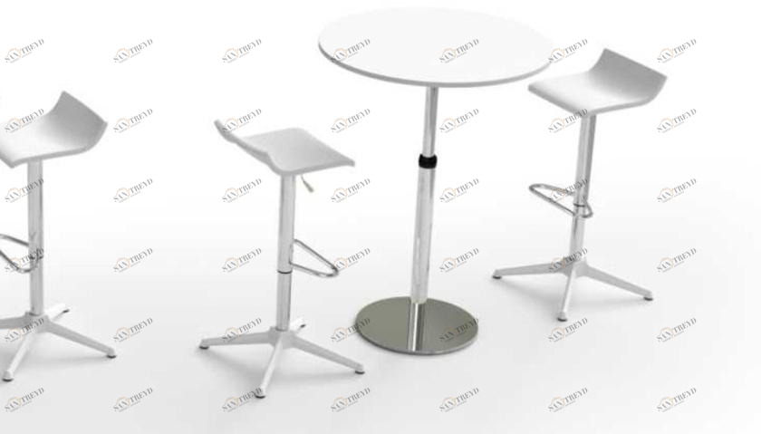 Bralco Круглый регулируемый по высоте журнальный столик из меламина Winglet sun-id-1475375