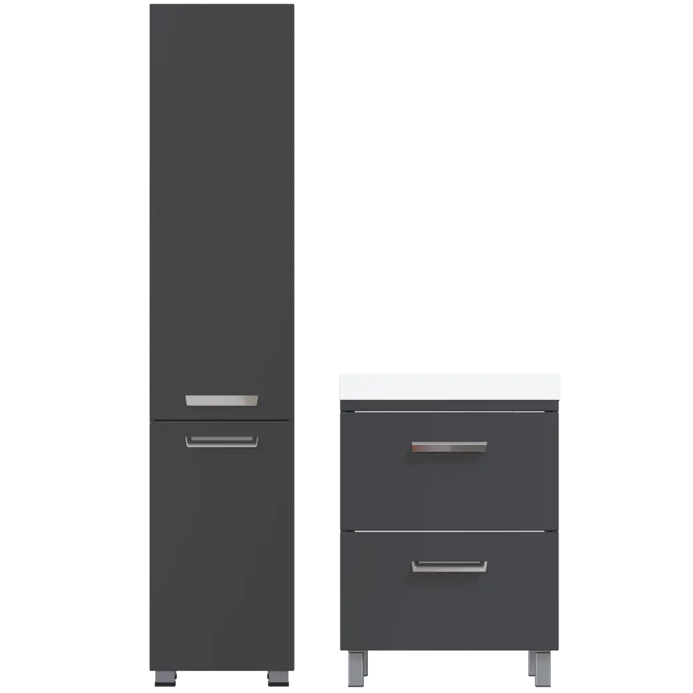 Тумба под раковину напольная Hilton 60 см цвет графит VIGO STLM-2047867 - Вид №3