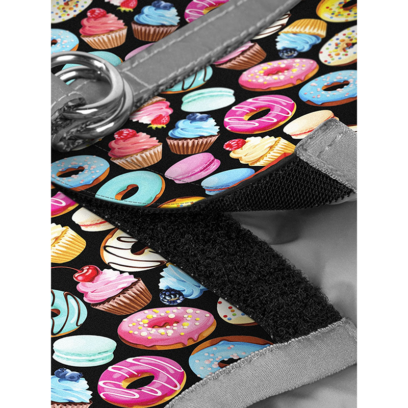 ПР0053673 Шлейка для собак Waudog с рисунком Пончики (XS4, обхват груди 36-39см, обхват шеи 26-28см) COLLAR  - Вид №2