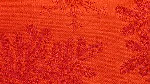 10574178 Garnier-Thiebaut Скатерть 175x305см "Ёлочка" (красная) Ткань