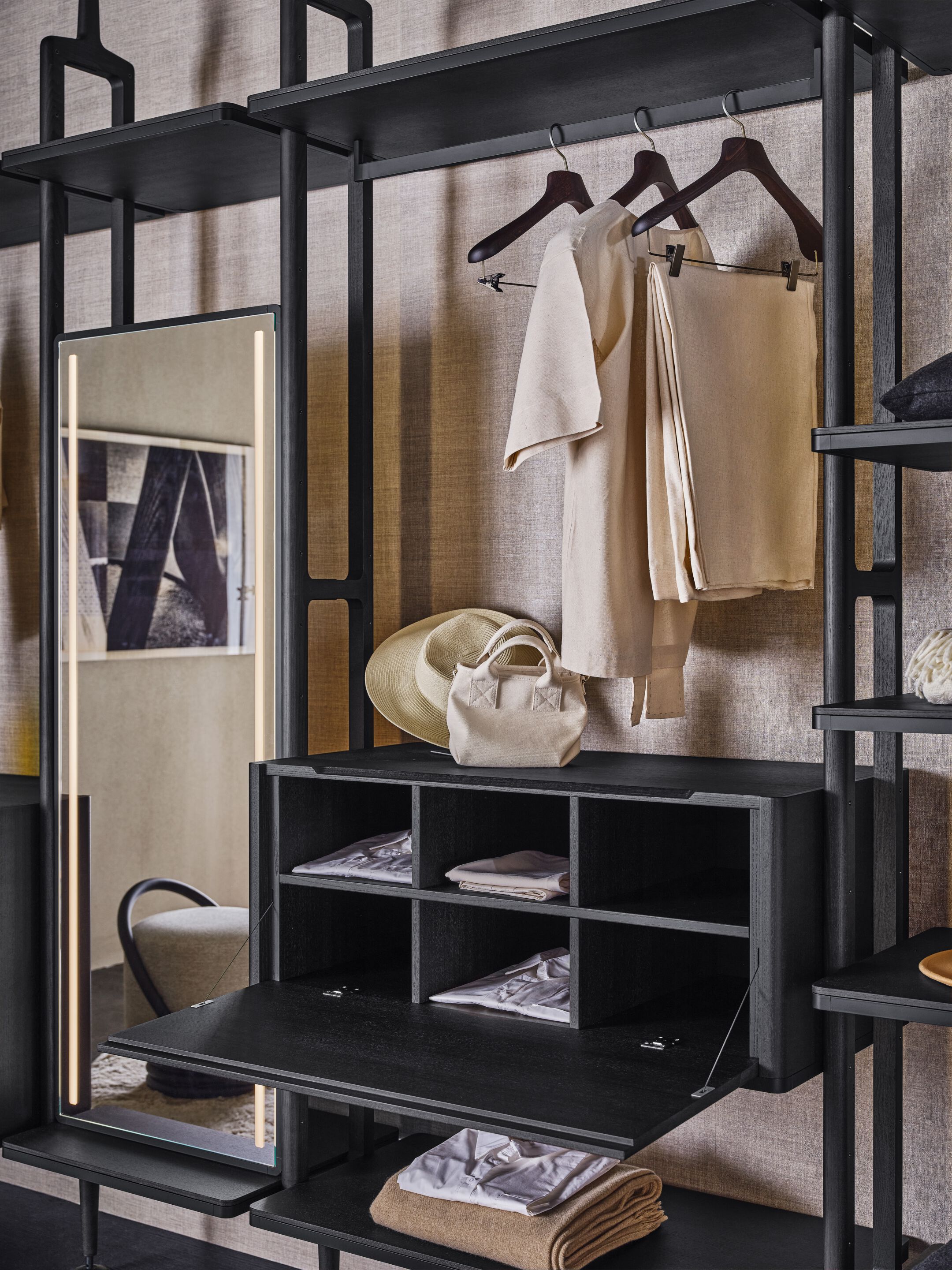 Модульная гардеробная из ясеня со встроенным освещением Porada Soul ARCH-00139648 - Вид №9