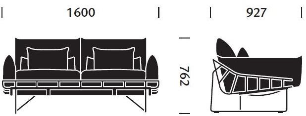 Herman Miller 2-местный тканевый диван Wireframe sun-id-1384038 - Вид №5