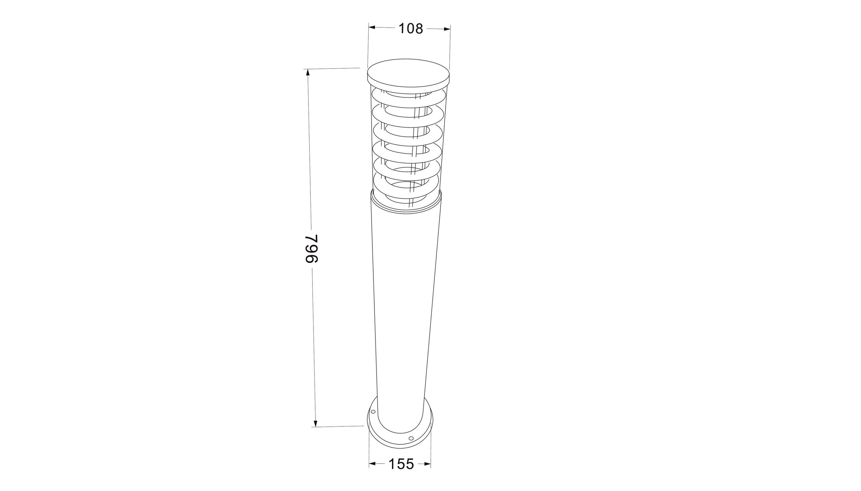 С порошковым покрытием алюминиевый световой столб In Stock Maytoni ARCH-00050950 - Вид №3