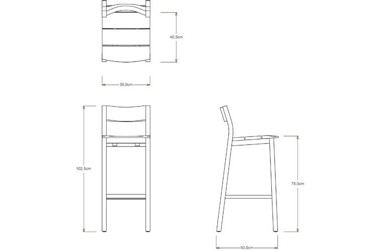 Садовый стул из тикового дерева TRIBÙ Kos ARCH-00027591 - Вид №2