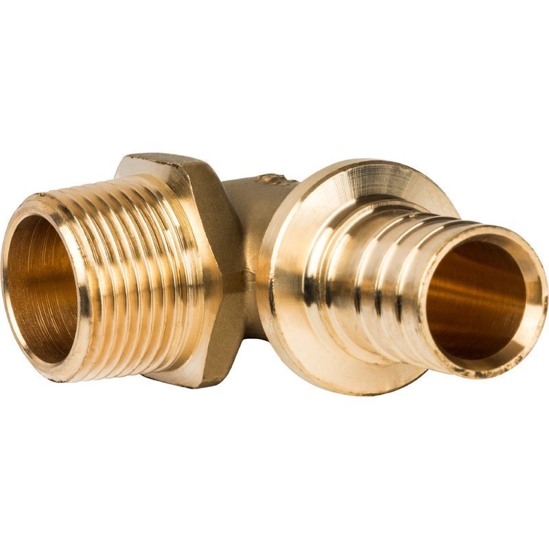 Угольник-переходник НР 25x3/4" аксиальный для труб из сшитого полиэтилена STOUT SFA0005002534 - Вид №2