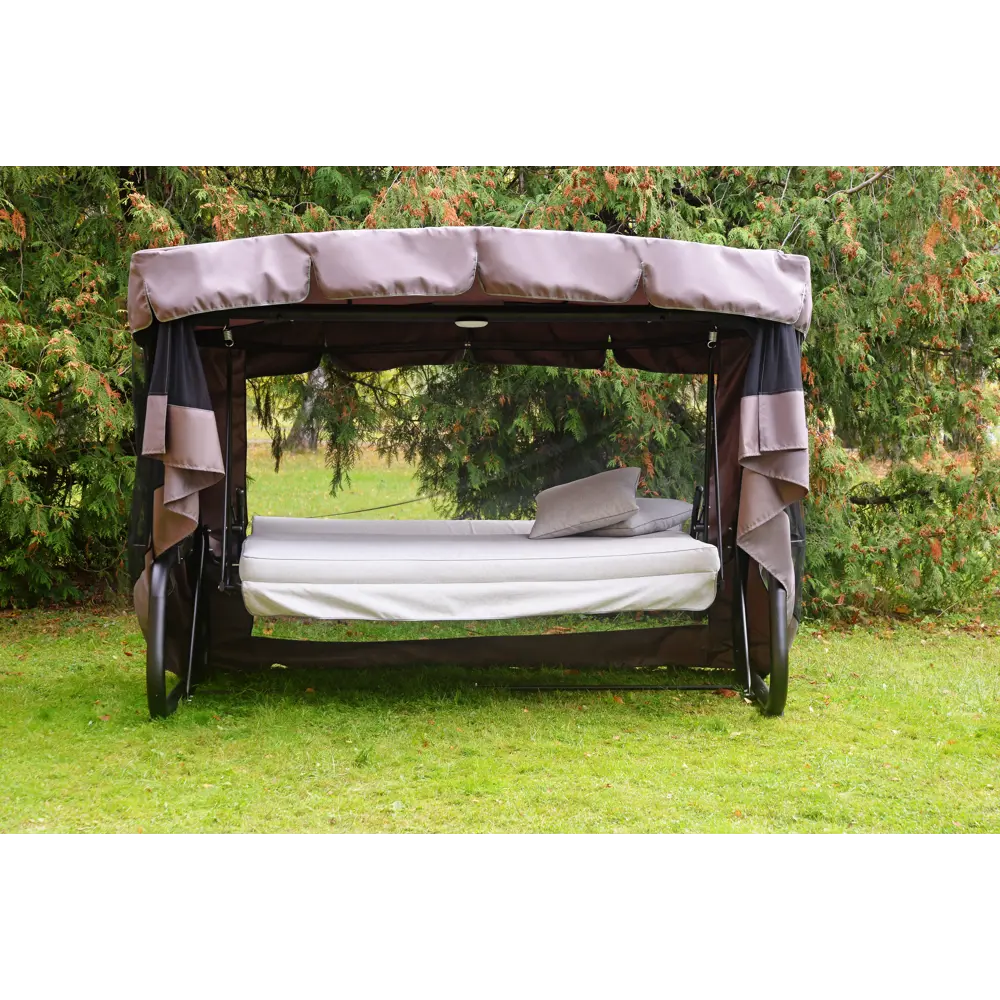 Качели садовые BEGINIA Moneron 4-х местные до 480 кг металл серый STLM-2173910 - Вид №3