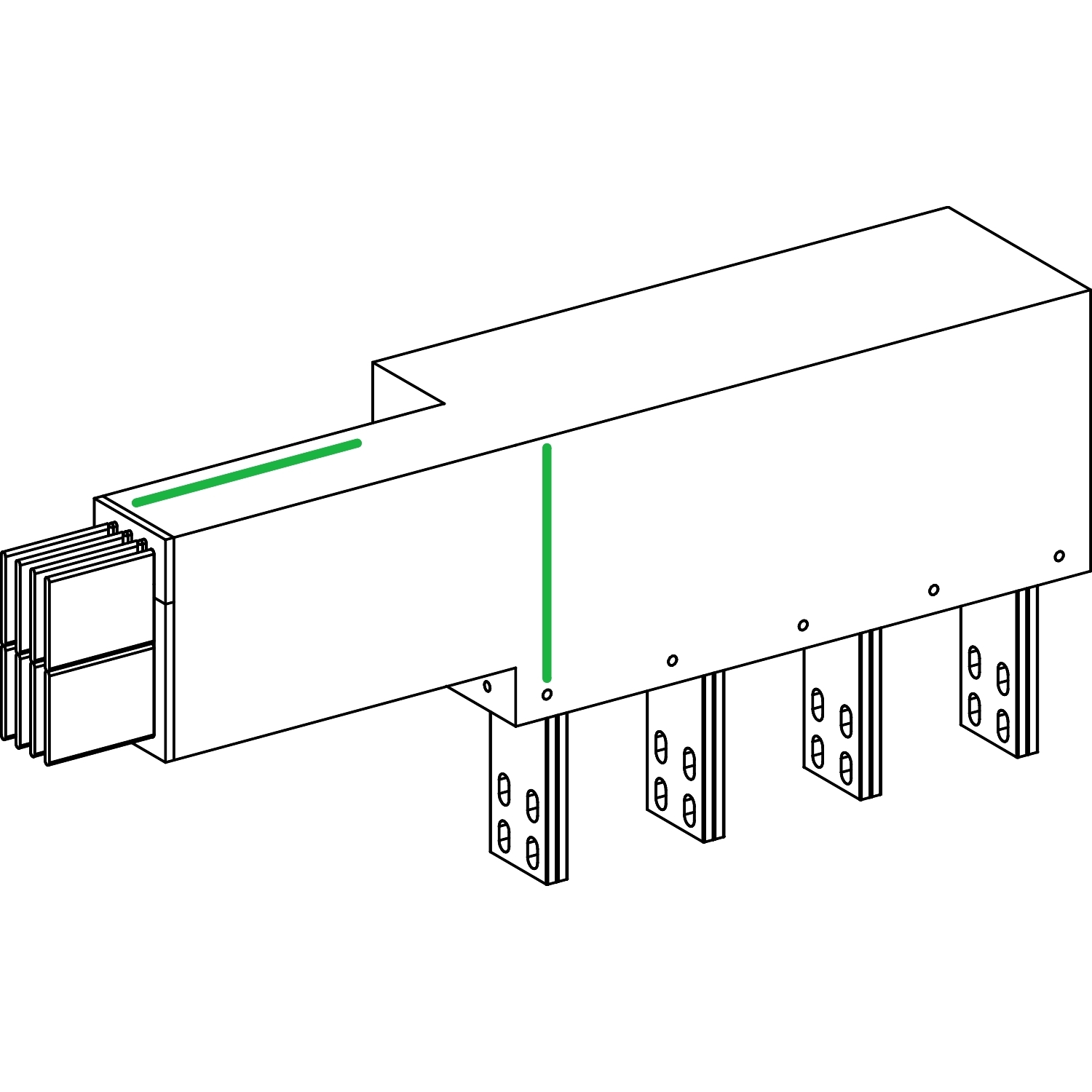 KRA1000EL43 СЕКЦИЯ ПРИСОЕДИНИТЕЛЬНАЯ К ТР-РУ Schneider Electric Canalis 