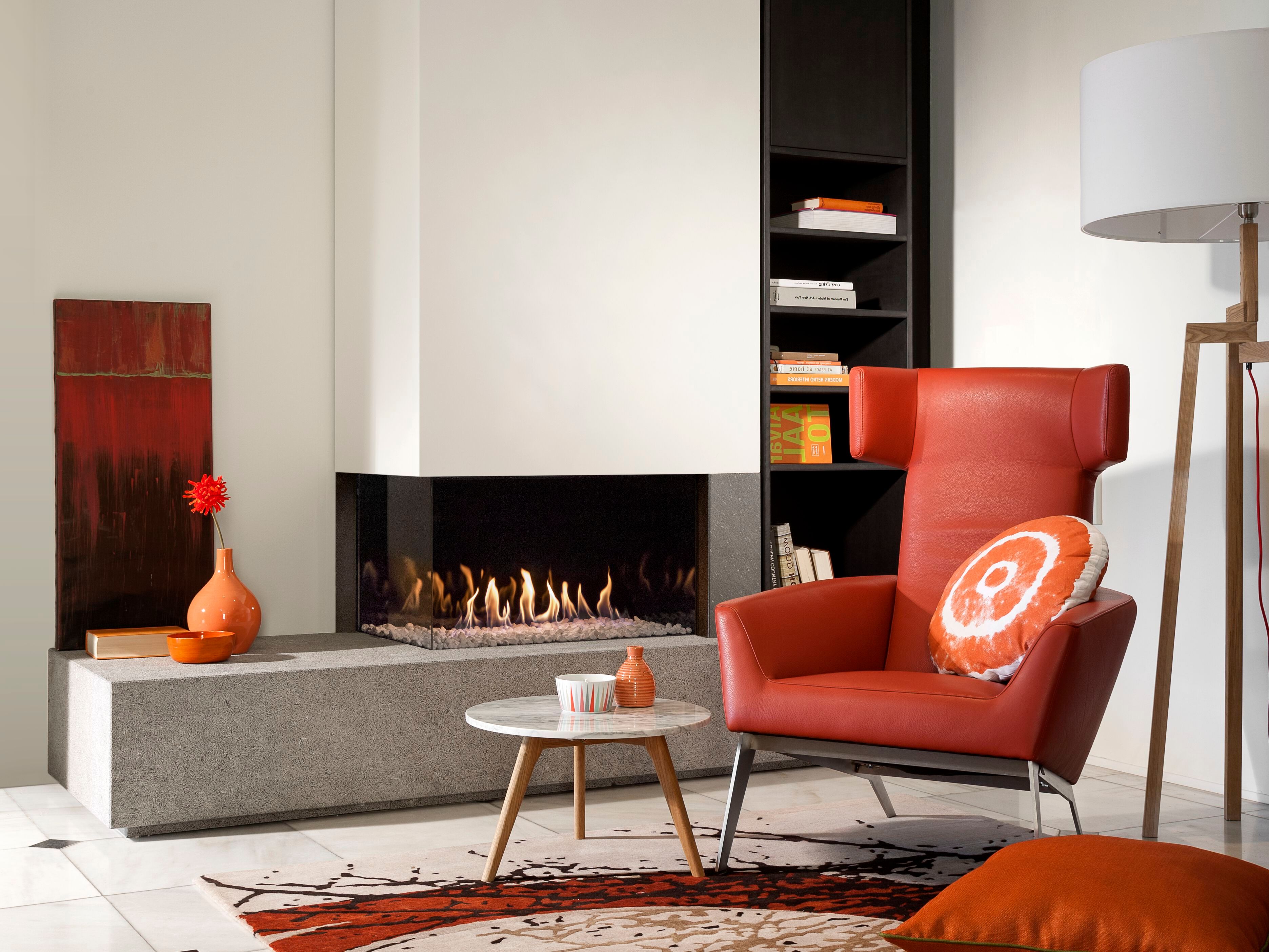 Настенный газовый камин с тройным фасадом KALFIRE G85/44C ARCH-00089690