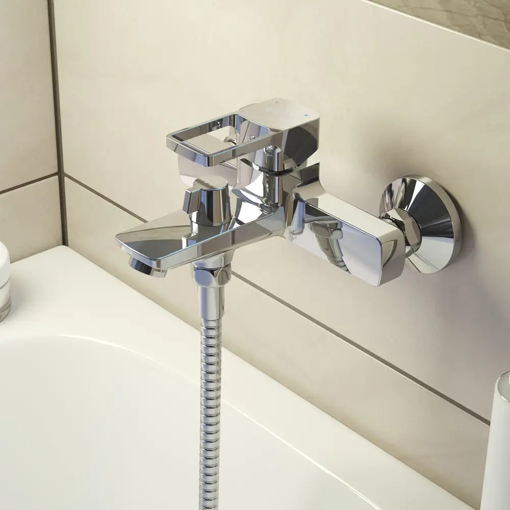 Смеситель для ванны Iddis Frame FRASB00i02WA однорычажный цвет хром STLM-2144316 - Вид №1