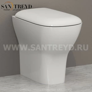GEA01BI Приставной унитаз напольный Белый Ceramica Globo ARGENTO Италия