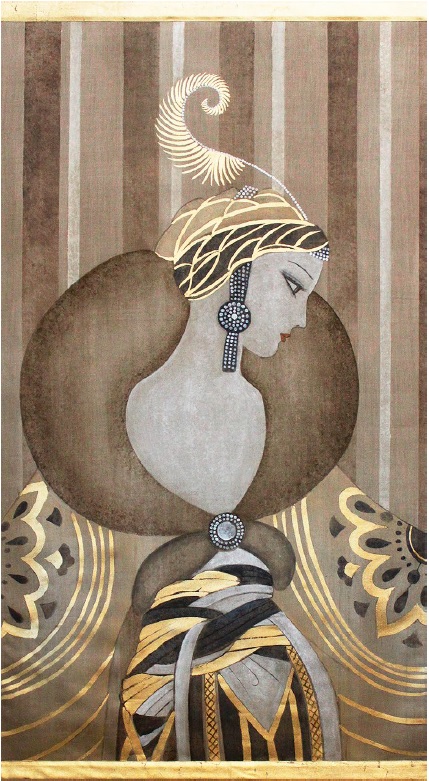 AD55 Настенное панно 70х110 см, холст, роспись HECTOR Santreyd 