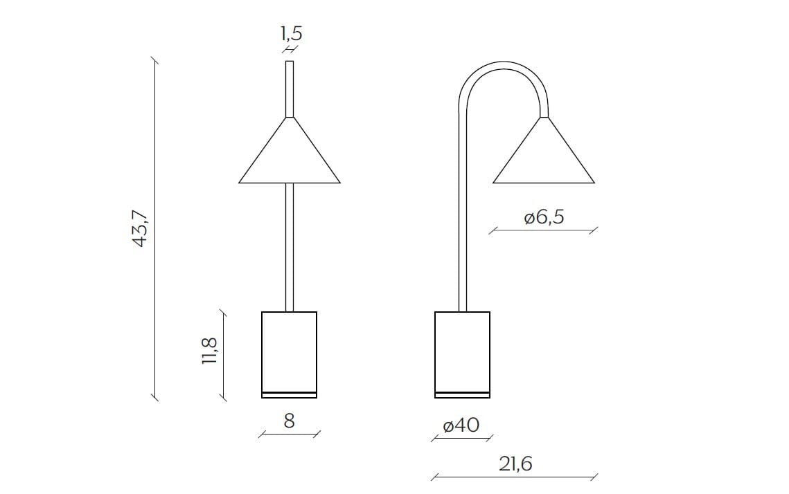 Металлическая настольная лампа Miniforms Ozz ARCH-00052300 - Вид №4
