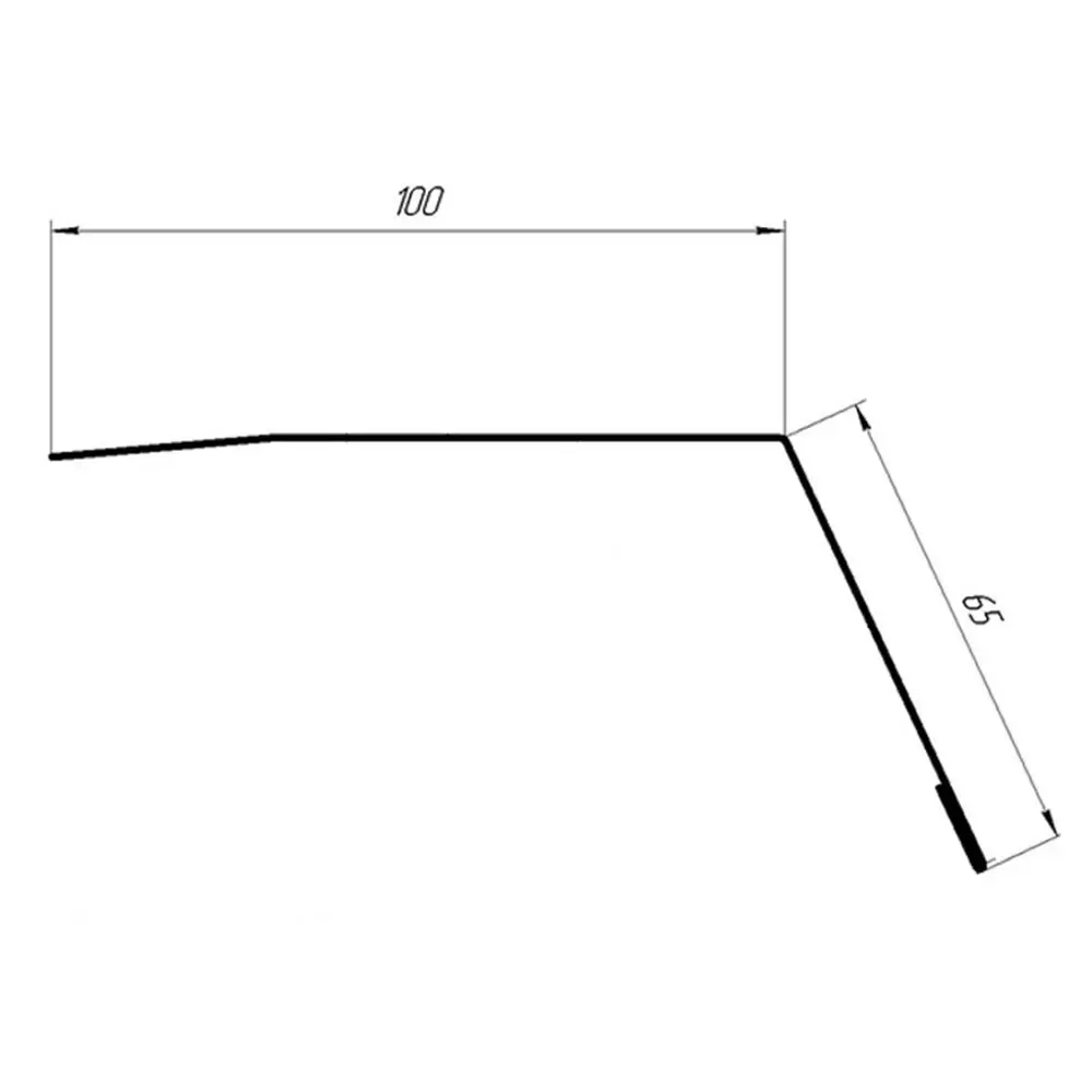 Планка карнизная 65x100x2000 мм 0.4 мм RAL 3005 вишневый 86778584 STLM-2066350 ВЕГА  - Вид №1