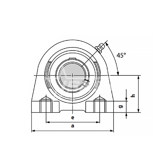 IS1952 Подшипниковый узел UCPA209 ISKRA  - Вид №1