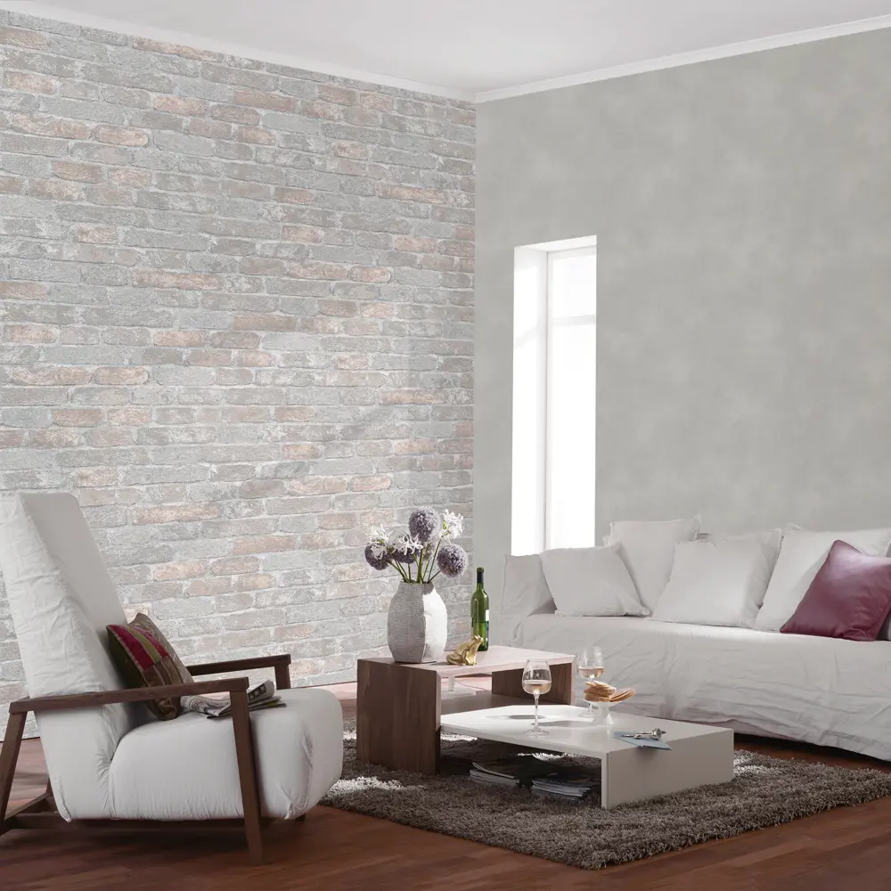 Обои флизелиновые Marburg Brique серые 1.06 м 97985 STLM-2004870 - Вид №3