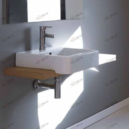 41484 Полувстраиваемая раковина консольная 50 см белая Esedra Guadra Santreyd 