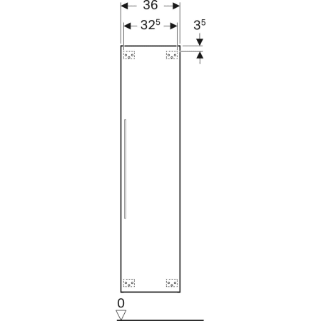 841152000 Высокий шкафчик Geberit iCon с одной дверью и наружным зеркалом Geberit  - Вид №3