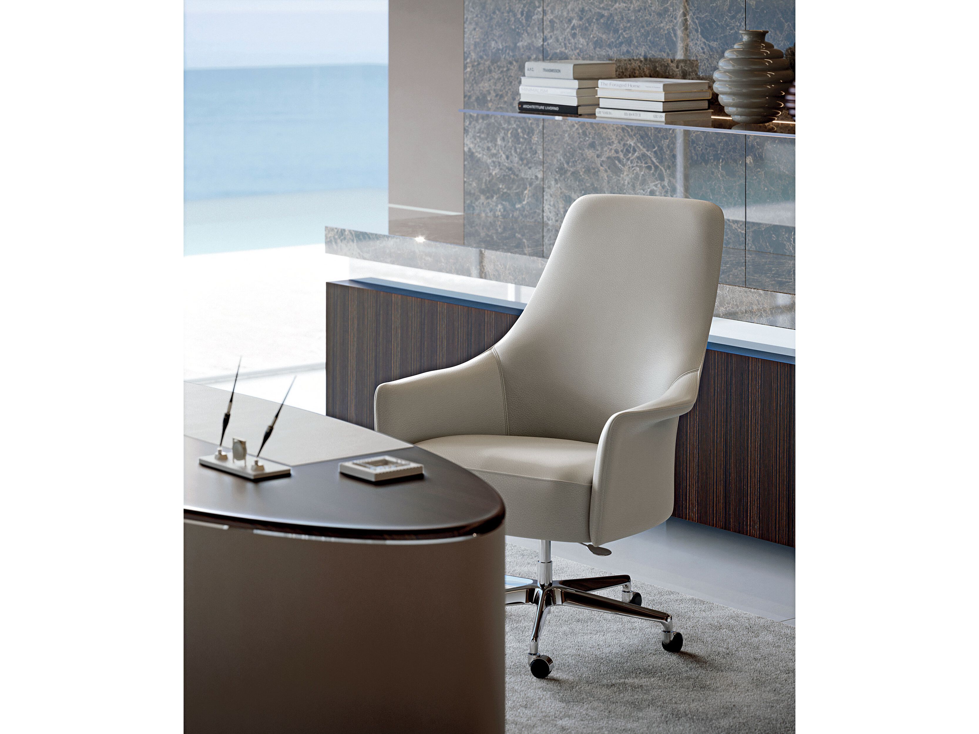 Вращающееся кресло с подлокотниками Longhi Blooming ARCH-00107511 - Вид №1