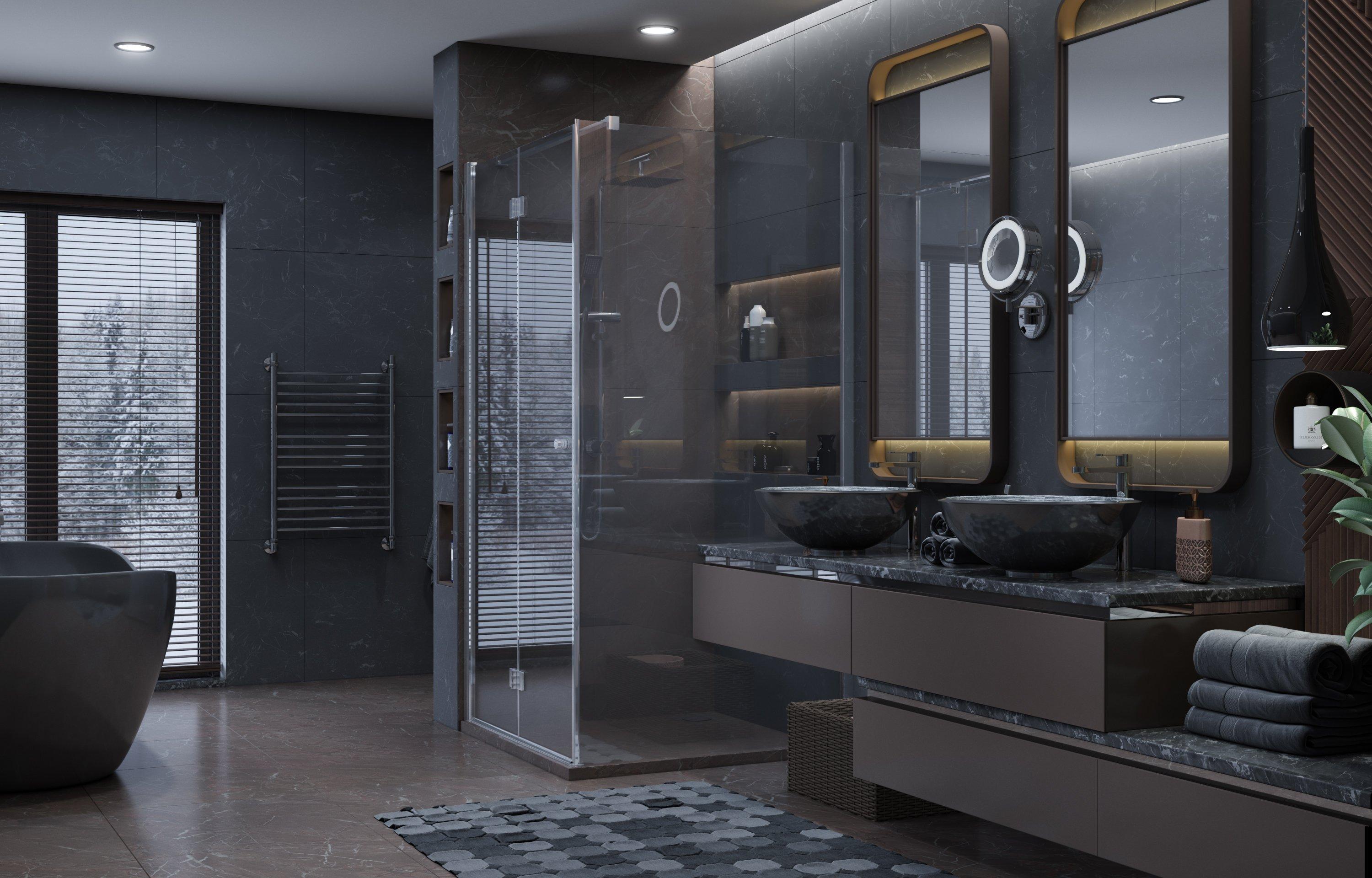 Душевое ограждение Ambassador Diamond 12011105L (900x900x2000), 1 место - Вид №1