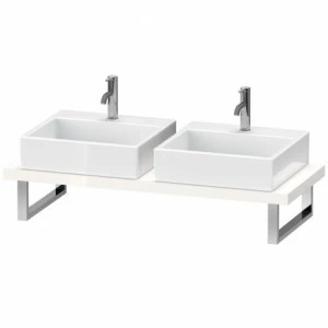 BR101C02222 Brioso Консоль для накладной и встраиваемой сверху раковины компакт Белый глянцевый декор