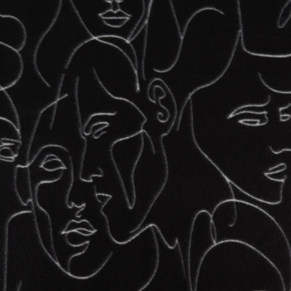 Плед Persone 130x170 см флис цвет черный Ardenza STLM-2049757 - Вид №1