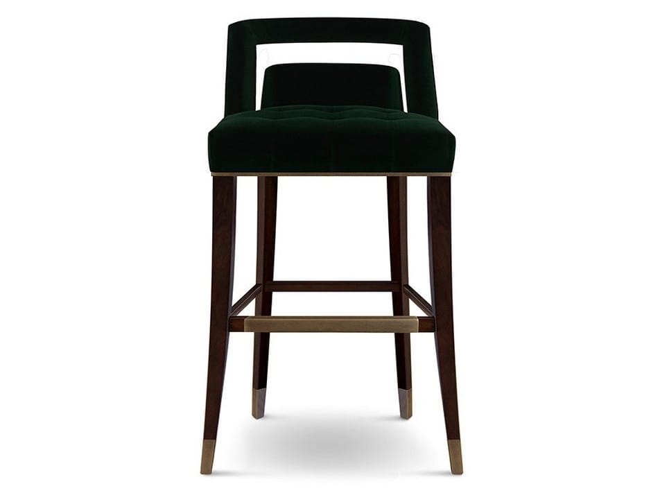 Высокий бархатный стул Brabbu Naj ARCH-00142701 - Вид №2