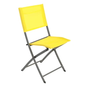 Стул складной «Дэнвер», металл/текстиль, цвет жёлтый