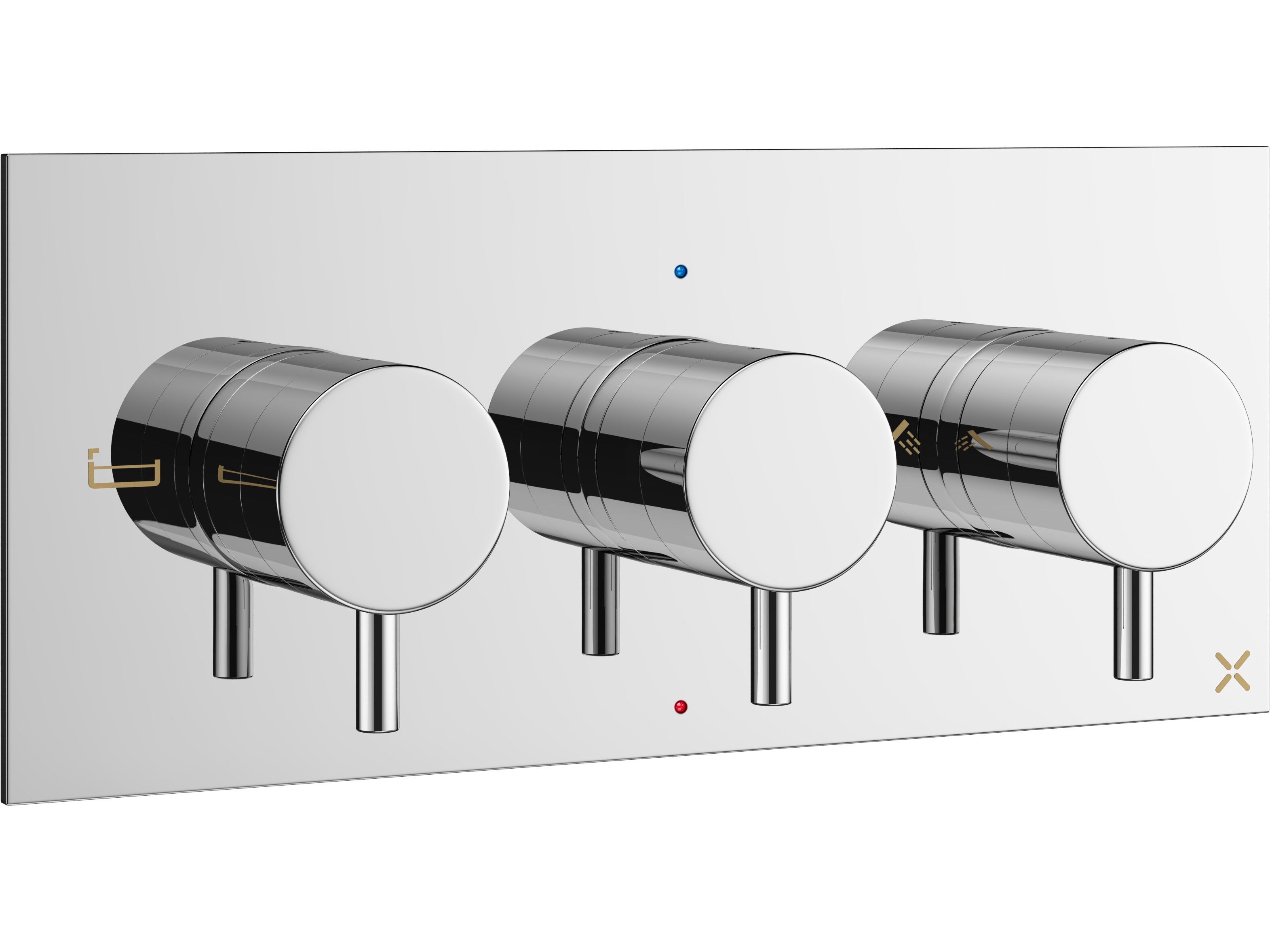 Термостатический смеситель для душа с 3 отверстиями CROSSWATER MPRO ARCH-00117958 - Вид №1