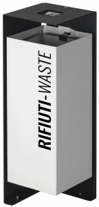 City Design Урна из оцинкованной стали с крышкой и пепельницей