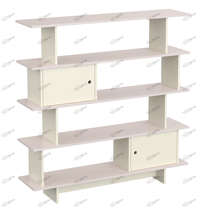 Стеллаж открытый с двумя дверцами 146 см Line L молочный ELLIPSE ELLIPSE LINE 351621 Бежевый;молочный Santreyd 