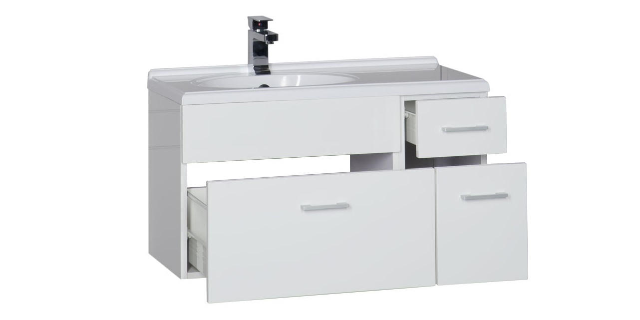 Комплект мебели Aquanet Данте 85 L белый (1 навесной шкафчик) 00164817 - Вид №4